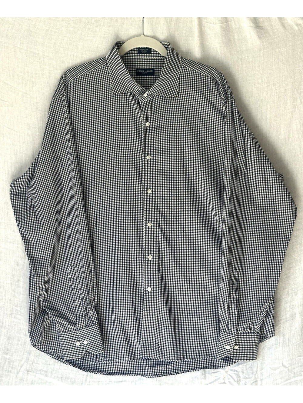 Peter Millar  Collection Button Down Mens  XXLarge Blue Plaid Cotton